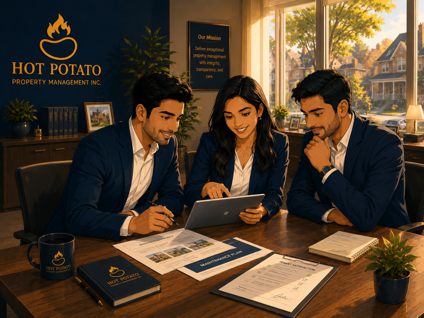 Hot Potato Property Management Inc. team working together